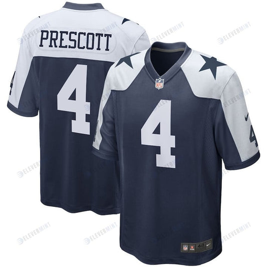 Dak Prescott 4 Dallas Cowboys Alternate Game Team Jersey - Navy